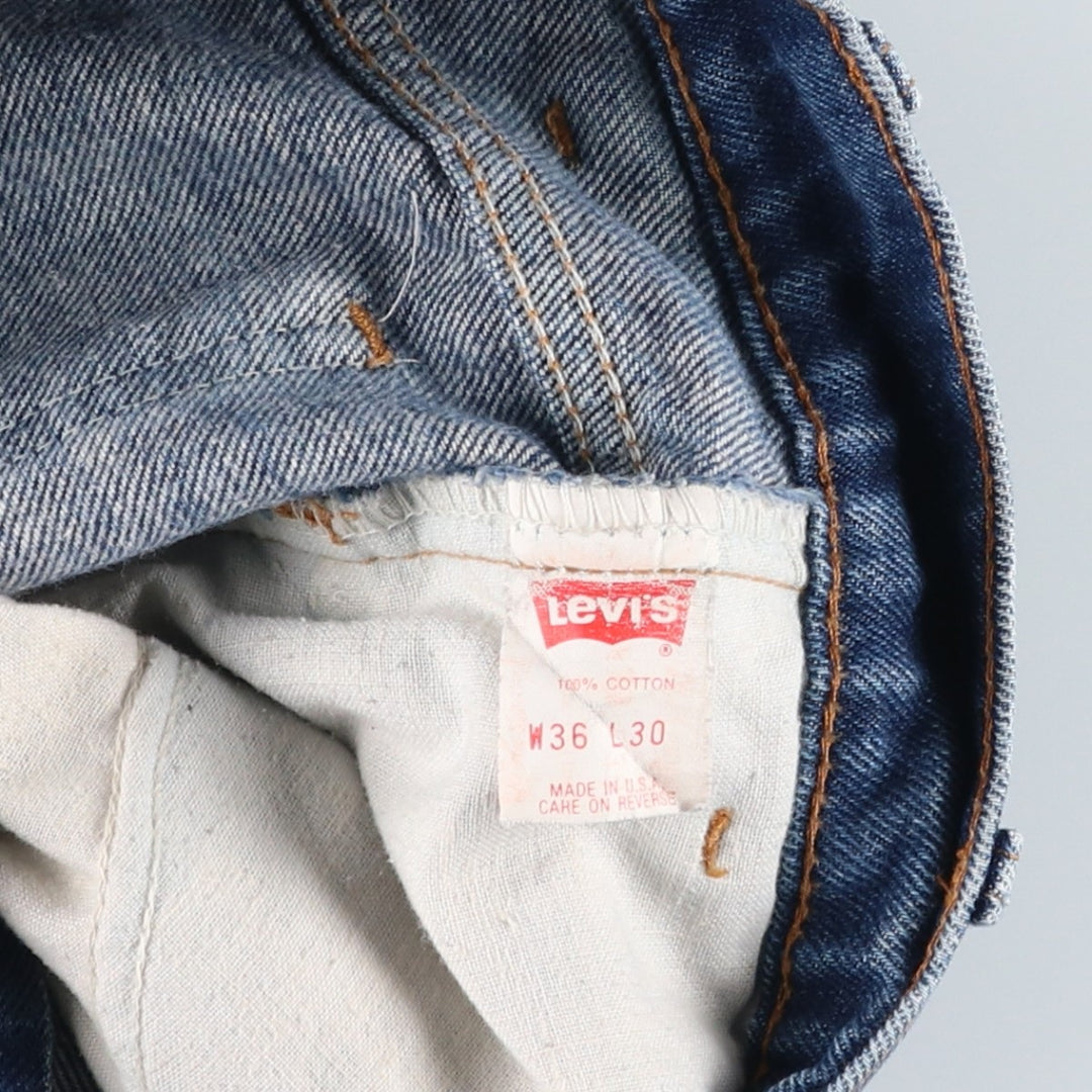 90'S Levi's 20505-0217 Orange Tab Tapered Denim Pants, Made in USA, Men's, Size 36, Vintage cotton blue type Vintage Second Hand