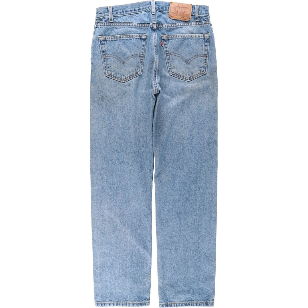 00'S Levi's 505 REGULAR FIT STRAIGHT LEG tapered denim pants made in USA, men's size w34 cotton blue type Vintage Second Hand