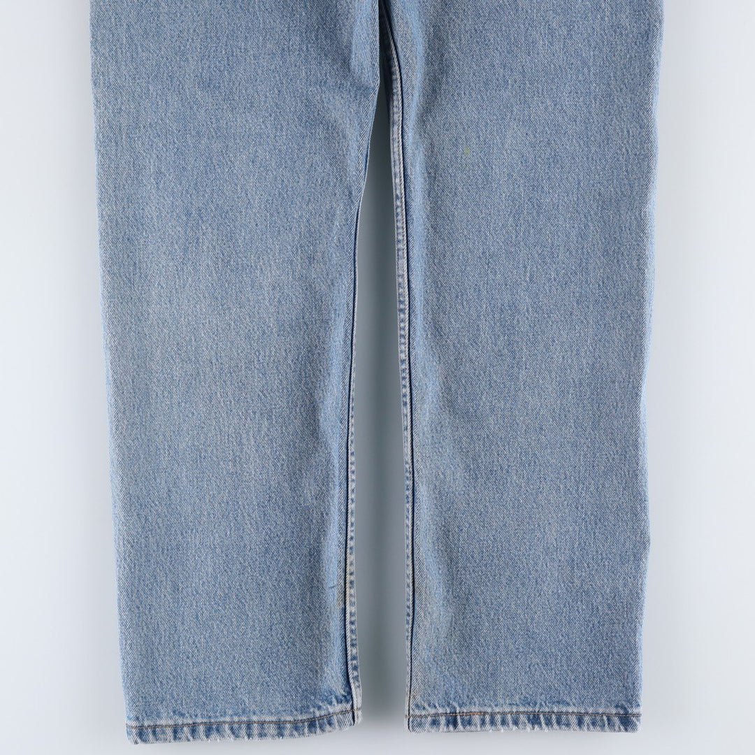 00'S Levi's 505 REGULAR FIT STRAIGHT LEG tapered denim pants made in USA, men's size w34 cotton blue type Vintage Second Hand
