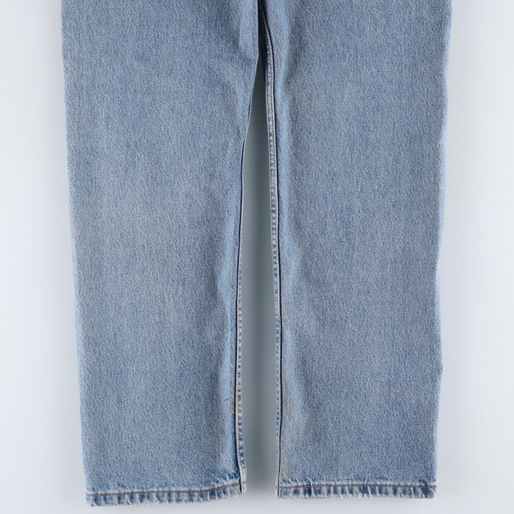 00'S Levi's 505 REGULAR FIT STRAIGHT LEG tapered denim pants made in USA, men's size w34 cotton blue type Vintage Second Hand