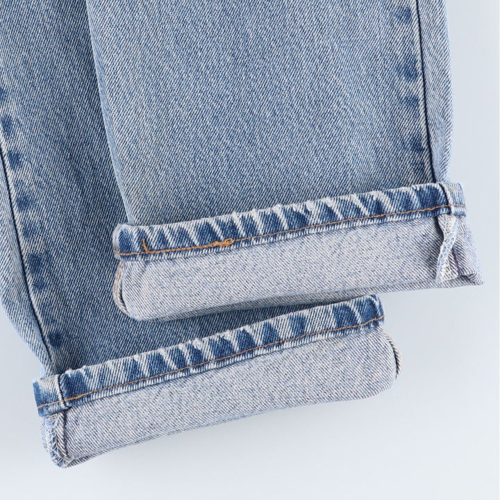 00'S Levi's 505 REGULAR FIT STRAIGHT LEG tapered denim pants made in USA, men's size w34 cotton blue type Vintage Second Hand