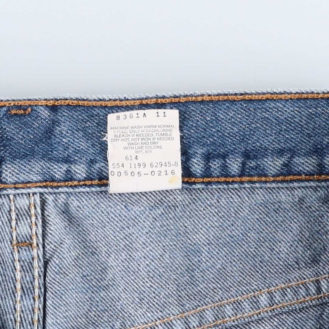 1990'S Levi's 505-0216 Regular Fit Straight Leg Tapered Denim Pants, Made in USA, Men's Size W34 (approx.), Vintage cotton blue type Vintage Second Hand