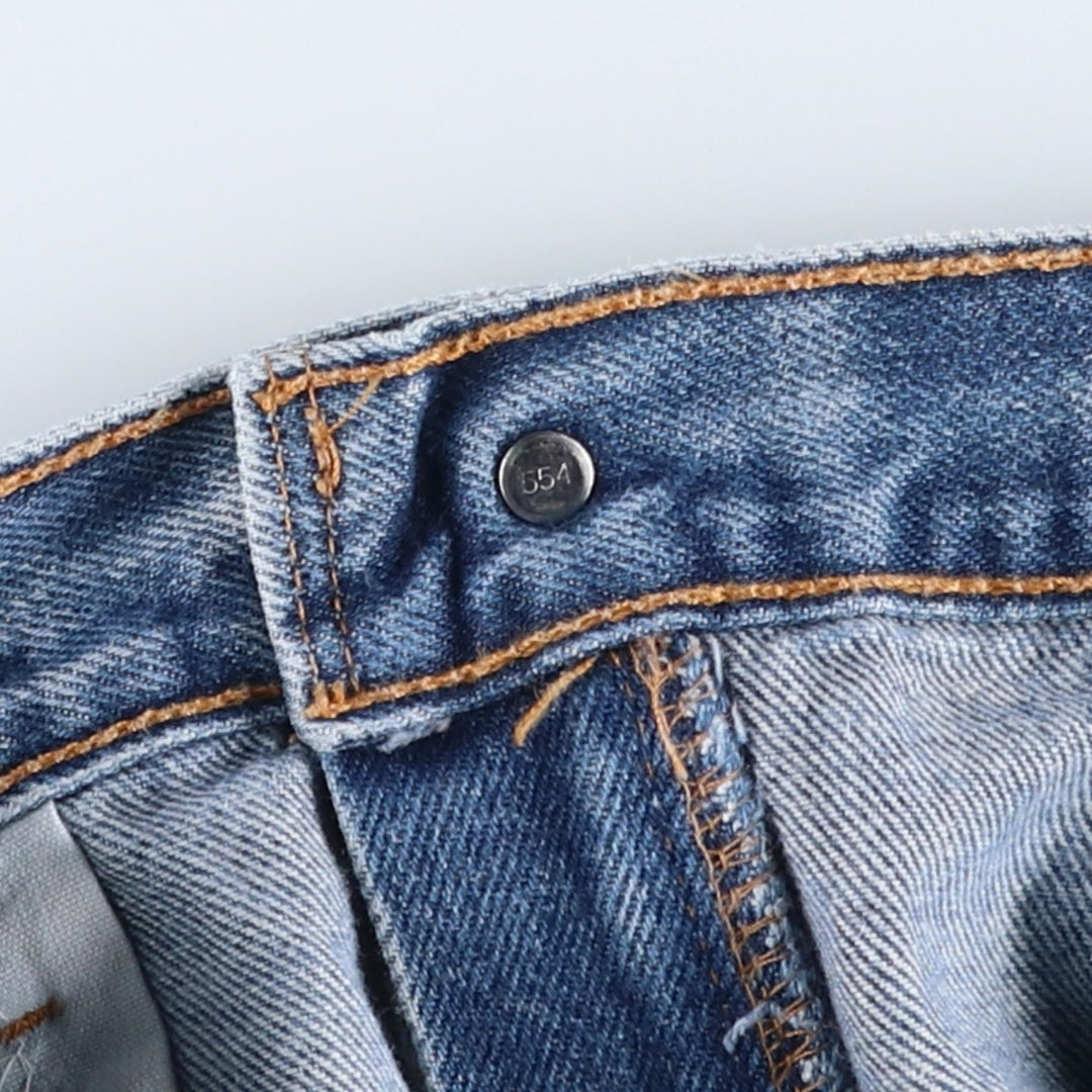 1990'S Levi's 505-0216 Regular Fit Straight Leg Tapered Denim Pants, Made in USA, Men's Size W34 (approx.), Vintage cotton blue type Vintage Second Hand