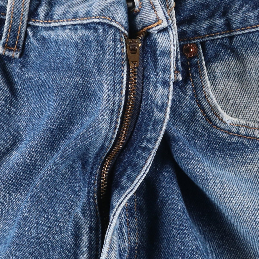 1990'S Levi's 505-0216 Regular Fit Straight Leg Tapered Denim Pants, Made in USA, Men's Size W34 (approx.), Vintage cotton blue type Vintage Second Hand