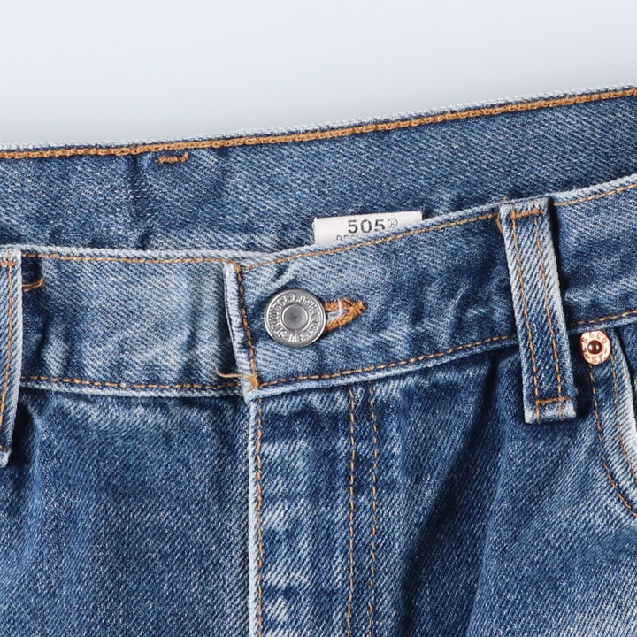 1990'S Levi's 505-0216 Regular Fit Straight Leg Tapered Denim Pants, Made in USA, Men's Size W34 (approx.), Vintage cotton blue type Vintage Second Hand