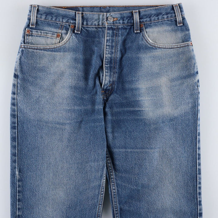 1990'S Levi's 505-0216 Regular Fit Straight Leg Tapered Denim Pants, Made in USA, Men's Size W34 (approx.), Vintage cotton blue type Vintage Second Hand