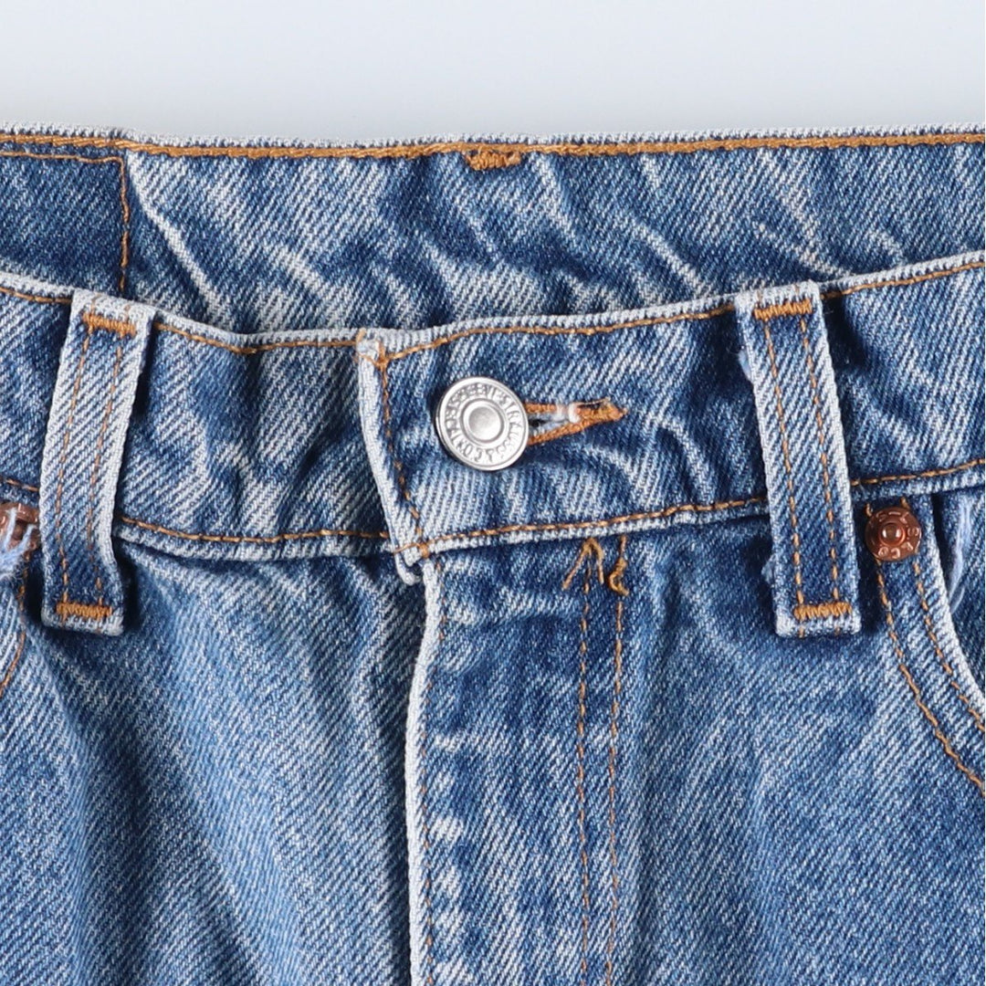 1990'S Levi's 505-0217 Regular Fit Straight Leg Tapered Denim Pants, Made in USA, Men's Size W33 (approx.), Vintage cotton blue type Vintage Second Hand