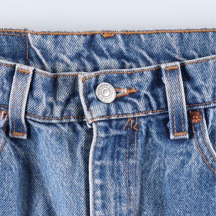 1990'S Levi's 505-0217 Regular Fit Straight Leg Tapered Denim Pants, Made in USA, Men's Size W33 (approx.), Vintage cotton blue type Vintage Second Hand