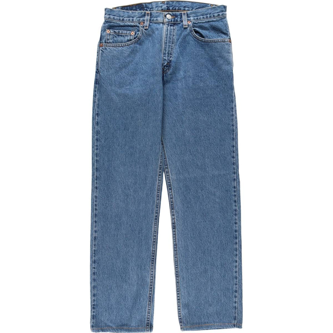 00'S Levi's 505 REGULAR FIT STRAIGHT LEG tapered denim pants for men, size w32 cotton blue type Vintage Second Hand