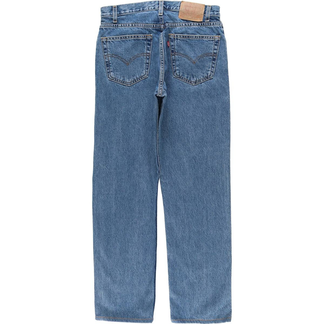 00'S Levi's 505 REGULAR FIT STRAIGHT LEG tapered denim pants for men, size w32 cotton blue type Vintage Second Hand