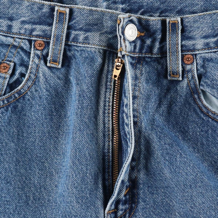 00'S Levi's 505 REGULAR FIT STRAIGHT LEG tapered denim pants for men, size w32 cotton blue type Vintage Second Hand