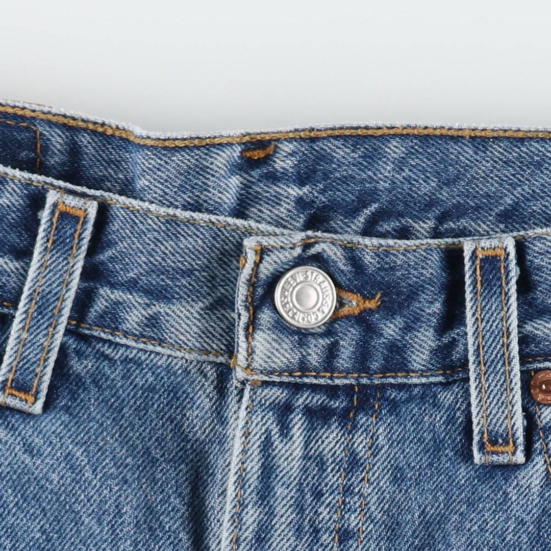 00'S Levi's 505 REGULAR FIT STRAIGHT LEG tapered denim pants for men, size w32 cotton blue type Vintage Second Hand