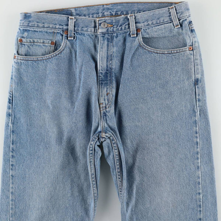 90'S Levi's 505 REGULAR FIT STRAIGHT LEG tapered denim pants for men, w35 equivalent, vintage cotton blue type Vintage Second Hand