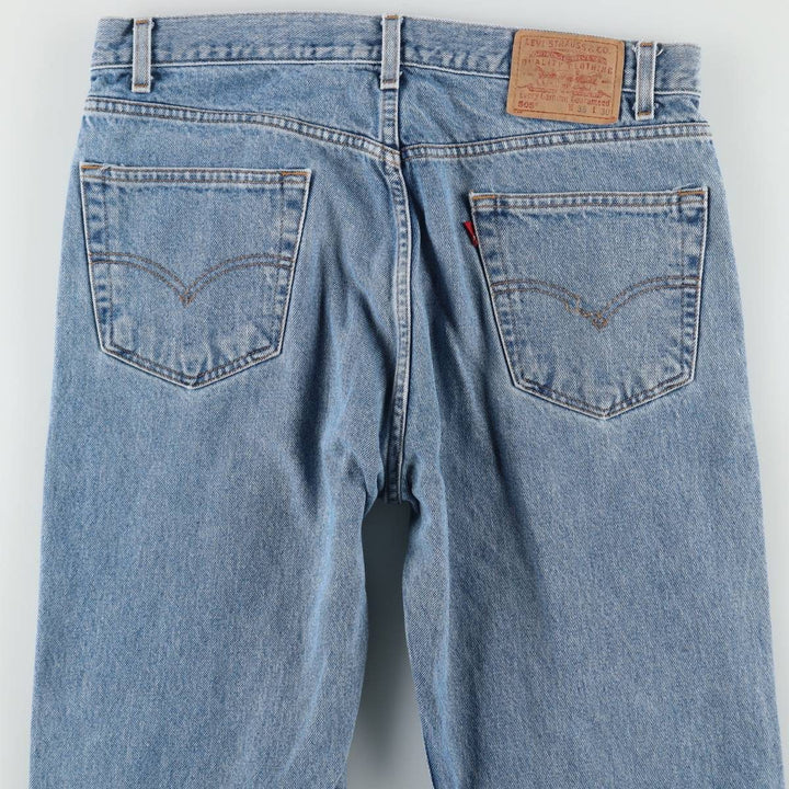 90'S Levi's 505 REGULAR FIT STRAIGHT LEG tapered denim pants for men, w35 equivalent, vintage cotton blue type Vintage Second Hand