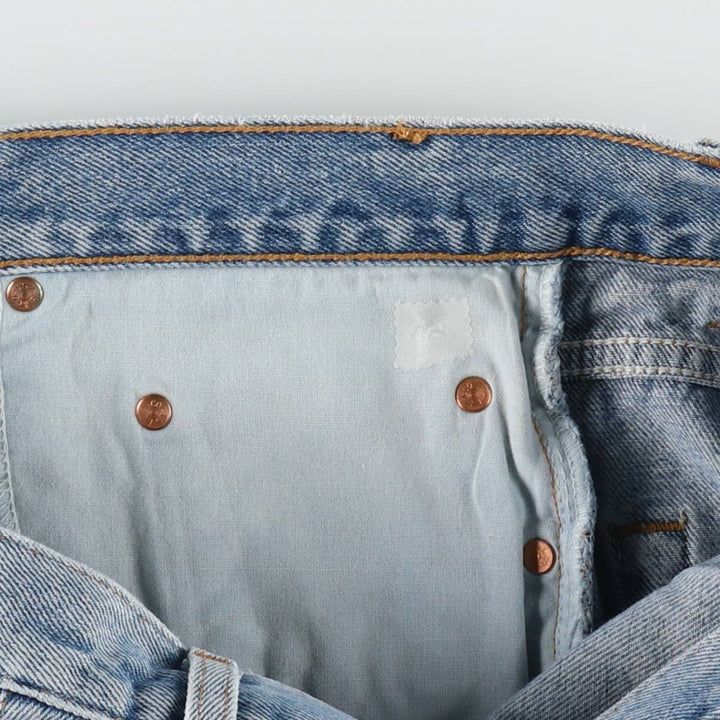90'S Levi's 505 REGULAR FIT STRAIGHT LEG tapered denim pants for men, w35 equivalent, vintage cotton blue type Vintage Second Hand