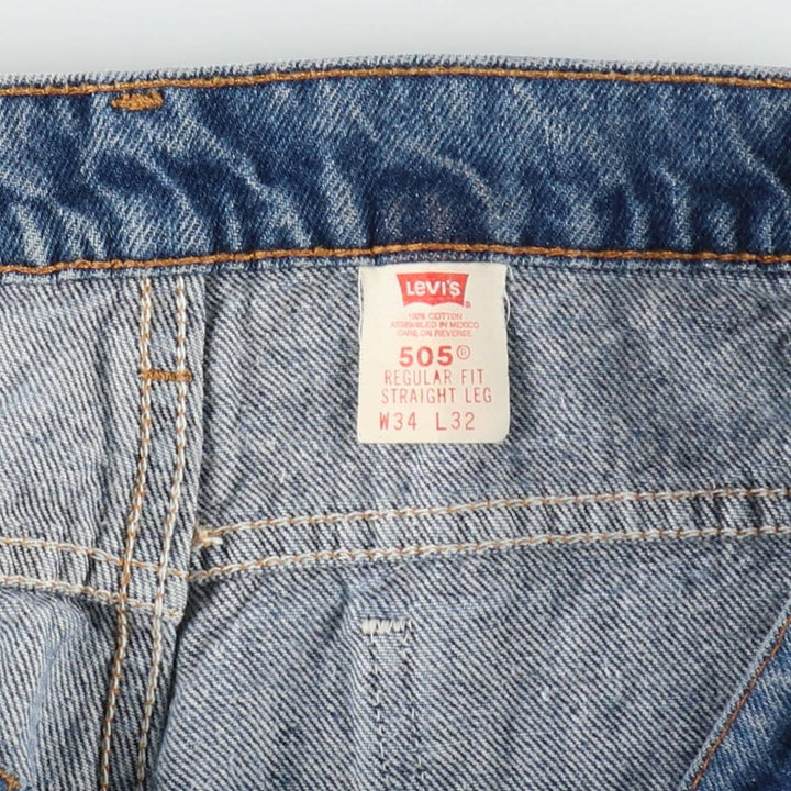 90'S Levi's 505 REGULAR FIT STRAIGHT LEG Orange Tab Tapered Denim Pants Men's W33 Vintage cotton blue type Vintage Second Hand