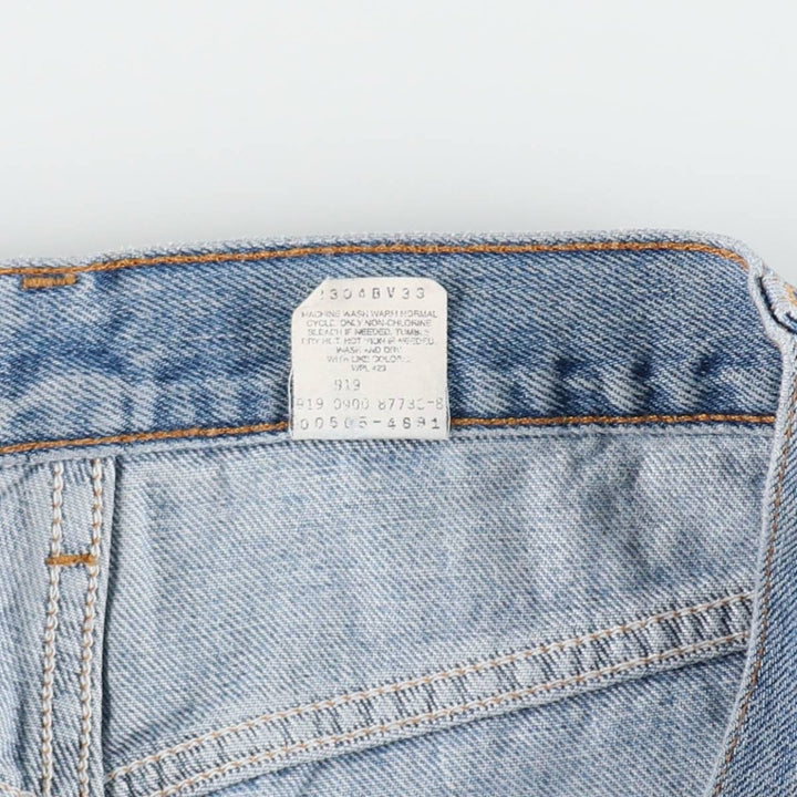 00'S Levi's 505 REGULAR FIT STRAIGHT LEG tapered denim pants for men, size w32 cotton blue type Vintage Second Hand