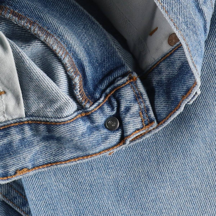 00'S Levi's 505 REGULAR FIT STRAIGHT LEG tapered denim pants for men, size w32 cotton blue type Vintage Second Hand