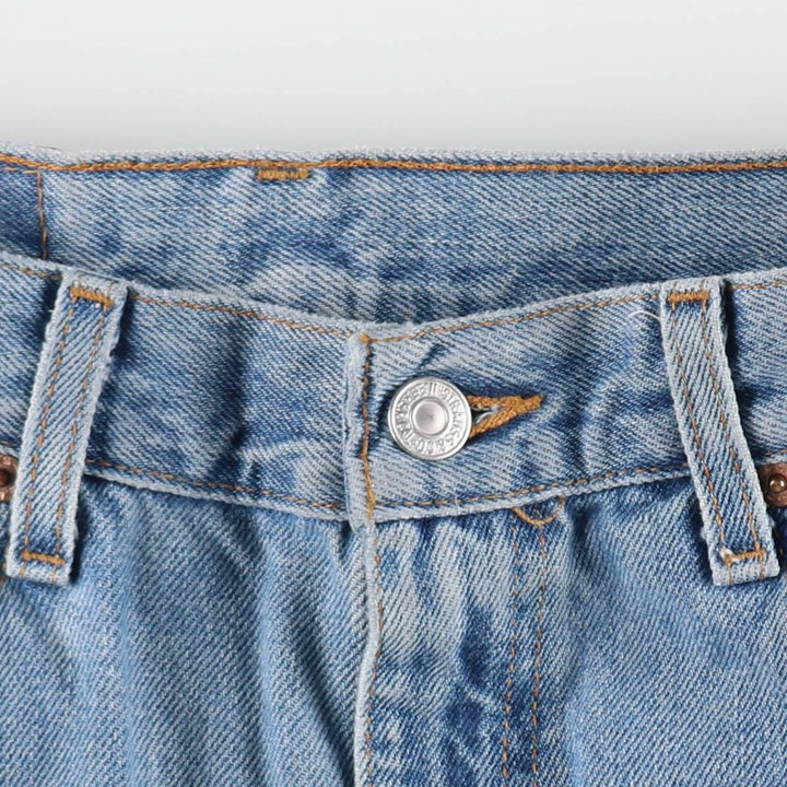 00'S Levi's 505 REGULAR FIT STRAIGHT LEG tapered denim pants for men, size w32 cotton blue type Vintage Second Hand