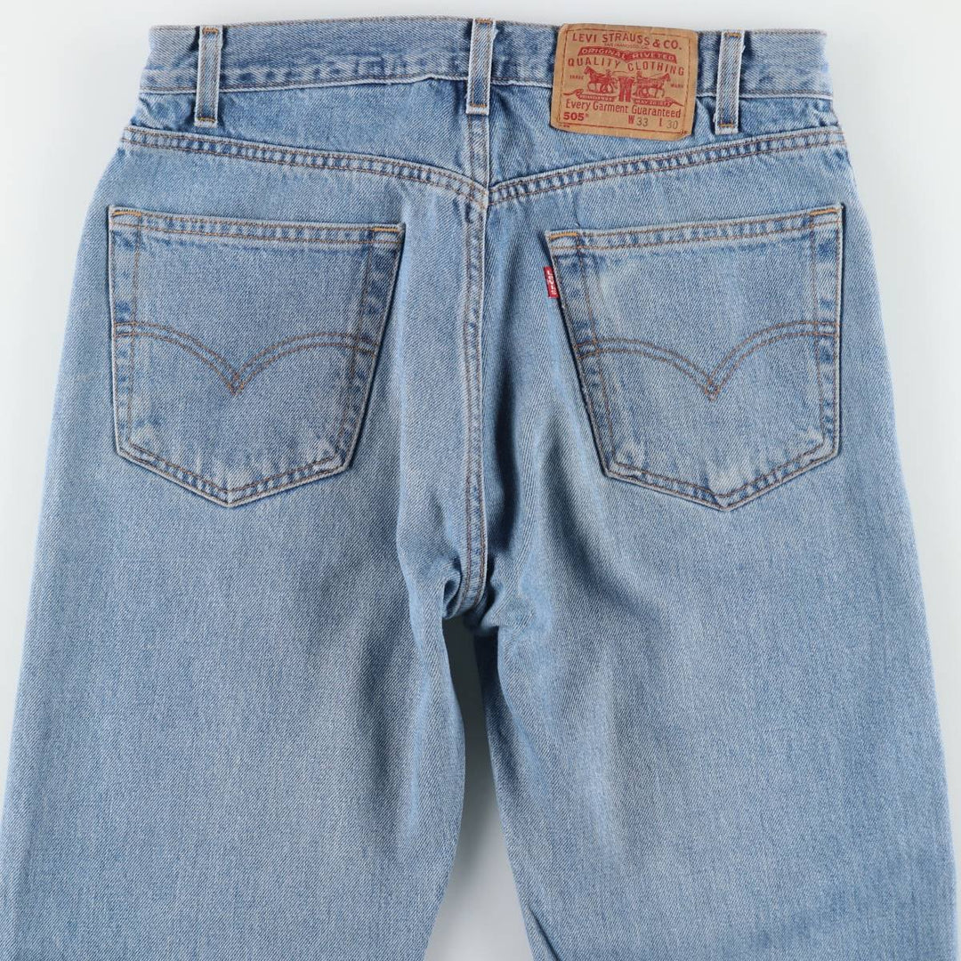 00'S Levi's 505 REGULAR FIT STRAIGHT LEG tapered denim pants for men, size w32 cotton blue type Vintage Second Hand