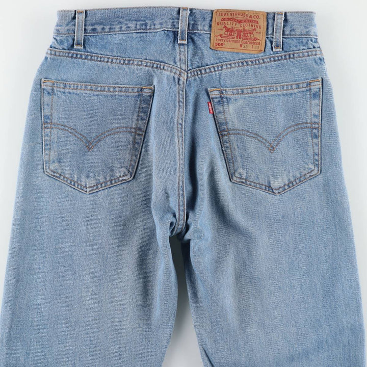 00'S Levi's 505 REGULAR FIT STRAIGHT LEG tapered denim pants for men, size w32 cotton blue type Vintage Second Hand