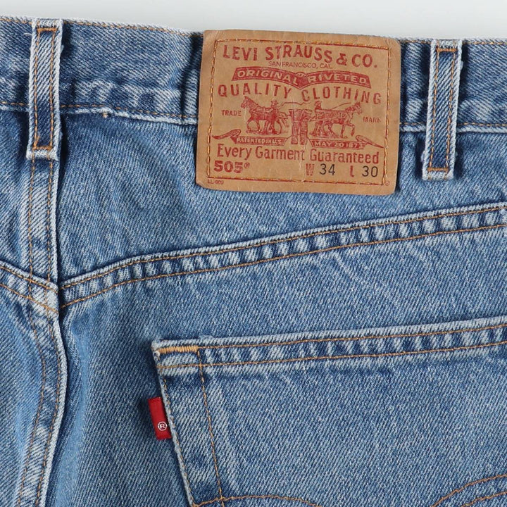 Levi's 505 tapered denim pants for men, size W34 unclear blue type Vintage Second Hand