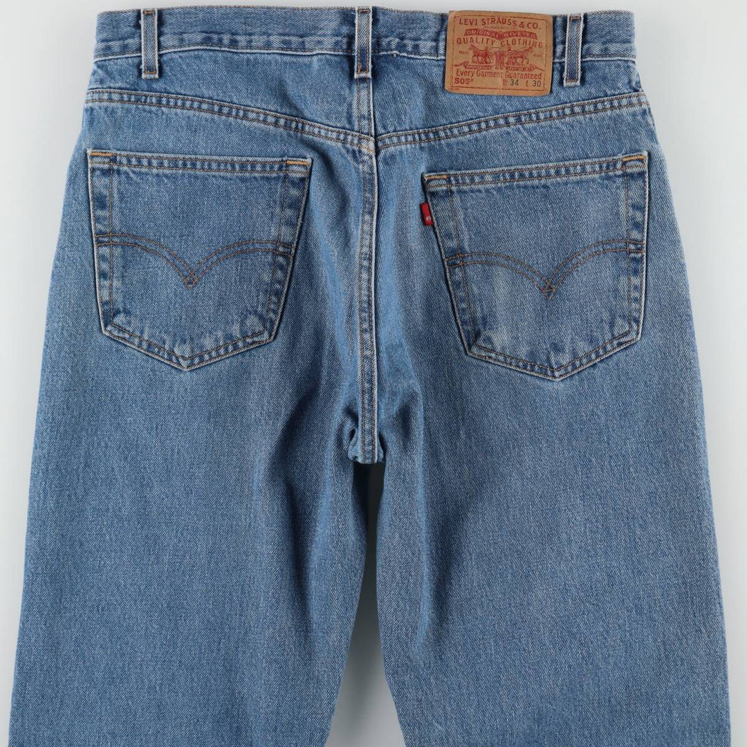 Levi's 505 tapered denim pants for men, size W34 unclear blue type Vintage Second Hand