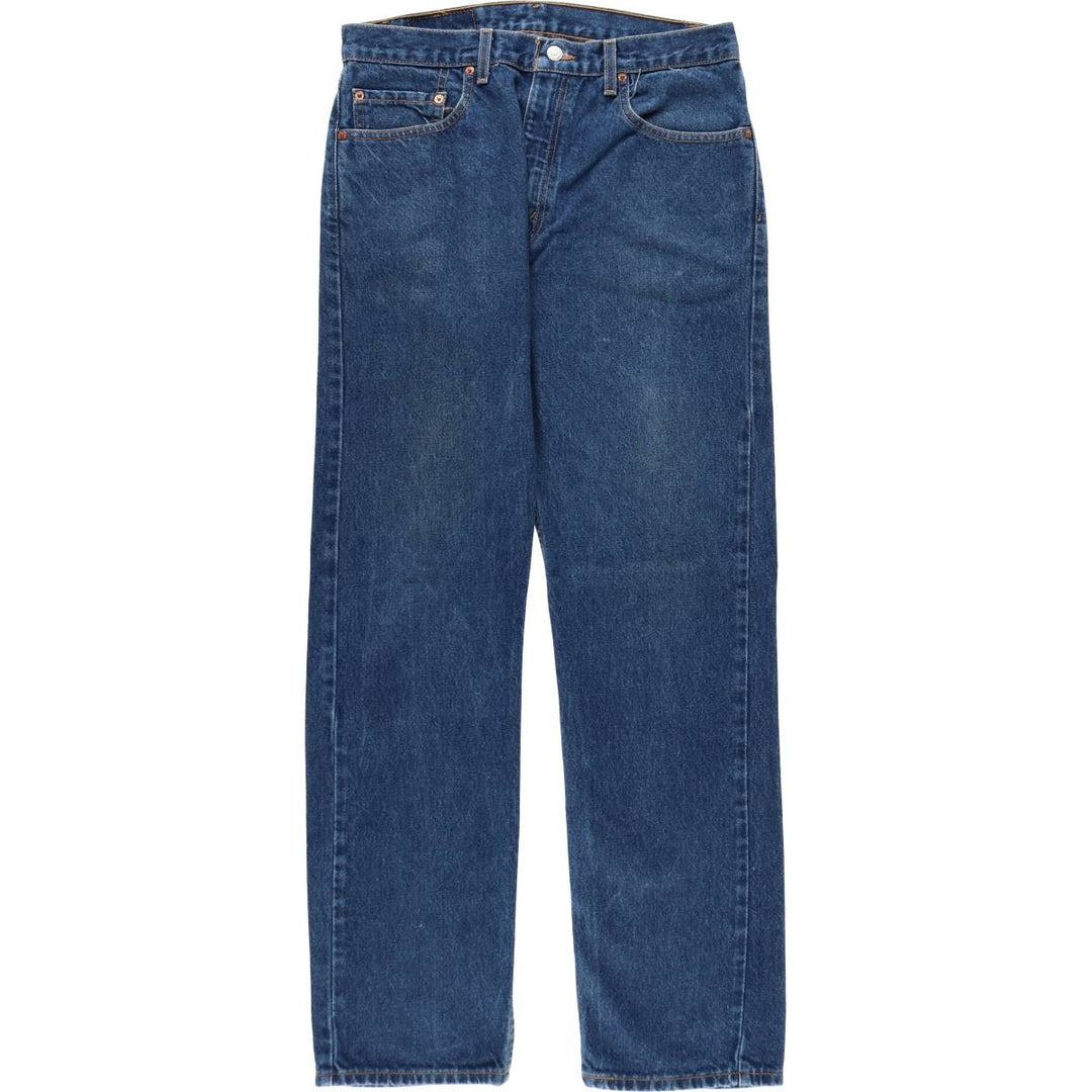 90'S Levi's 505 REGULAR FIT STRAIGHT LEG tapered denim pants for men, size W34, vintage cotton blue type Vintage Second Hand
