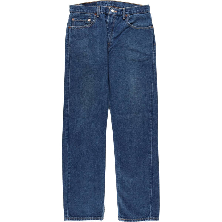 90'S Levi's 505 REGULAR FIT STRAIGHT LEG tapered denim pants for men, size W34, vintage cotton blue type Vintage Second Hand