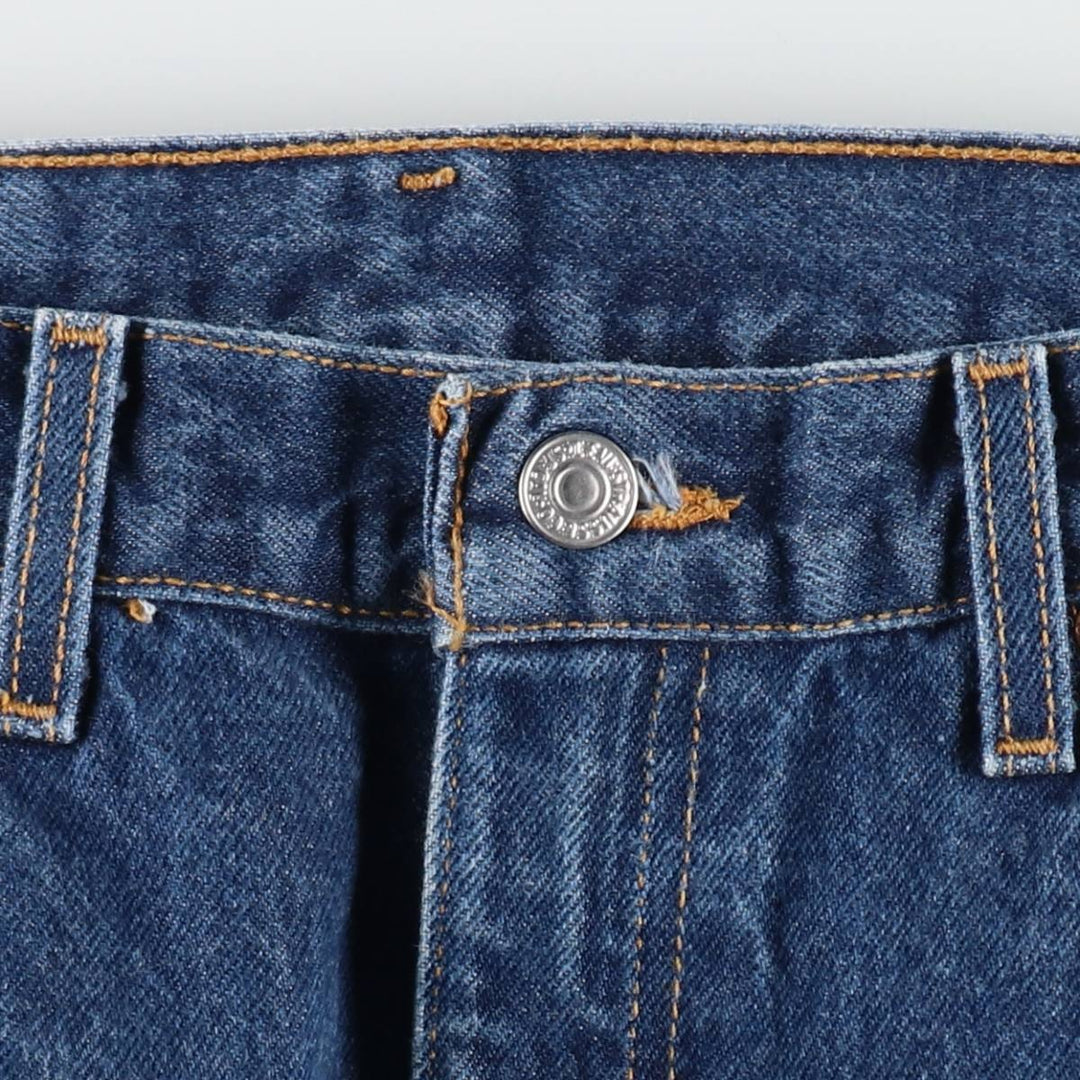 90'S Levi's 505 REGULAR FIT STRAIGHT LEG tapered denim pants for men, size W34, vintage cotton blue type Vintage Second Hand
