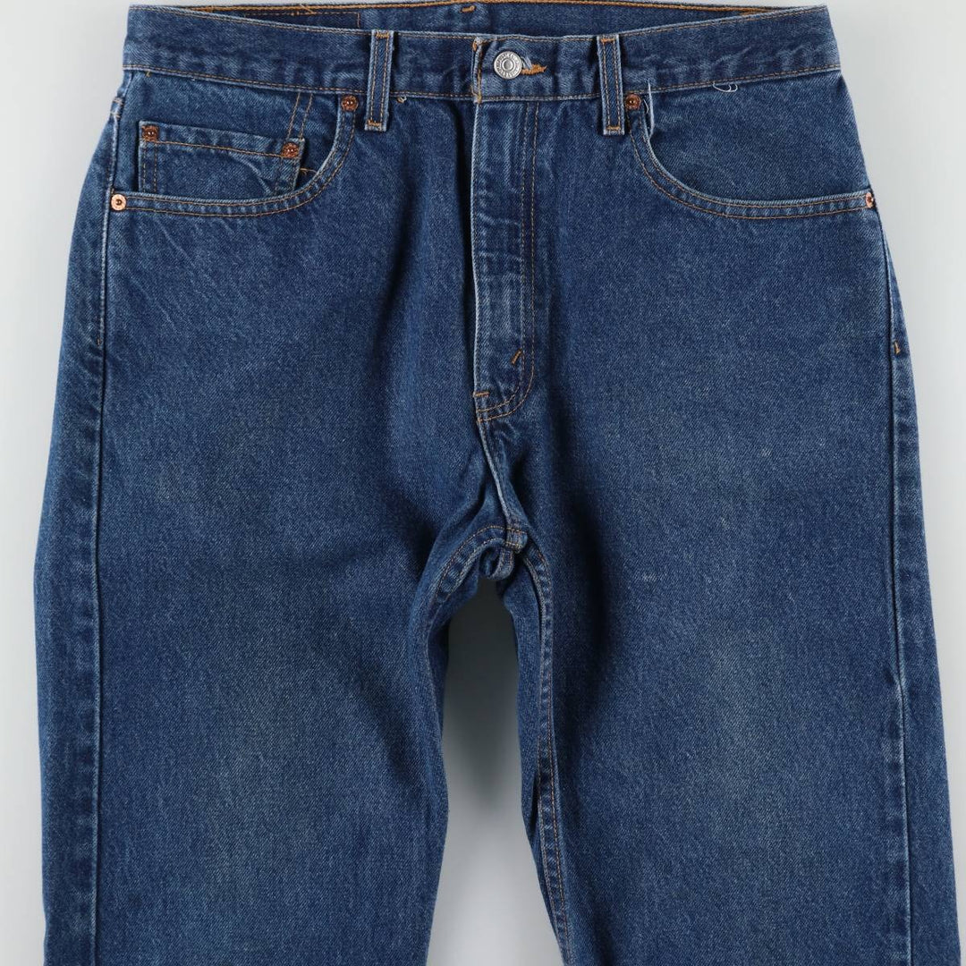 90'S Levi's 505 REGULAR FIT STRAIGHT LEG tapered denim pants for men, size W34, vintage cotton blue type Vintage Second Hand