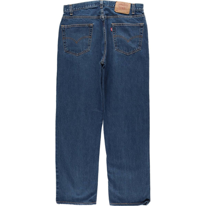90'S Levi's 505 REGULAR FIT STRAIGHT LEG tapered denim pants for men, size W34, vintage cotton blue type Vintage Second Hand