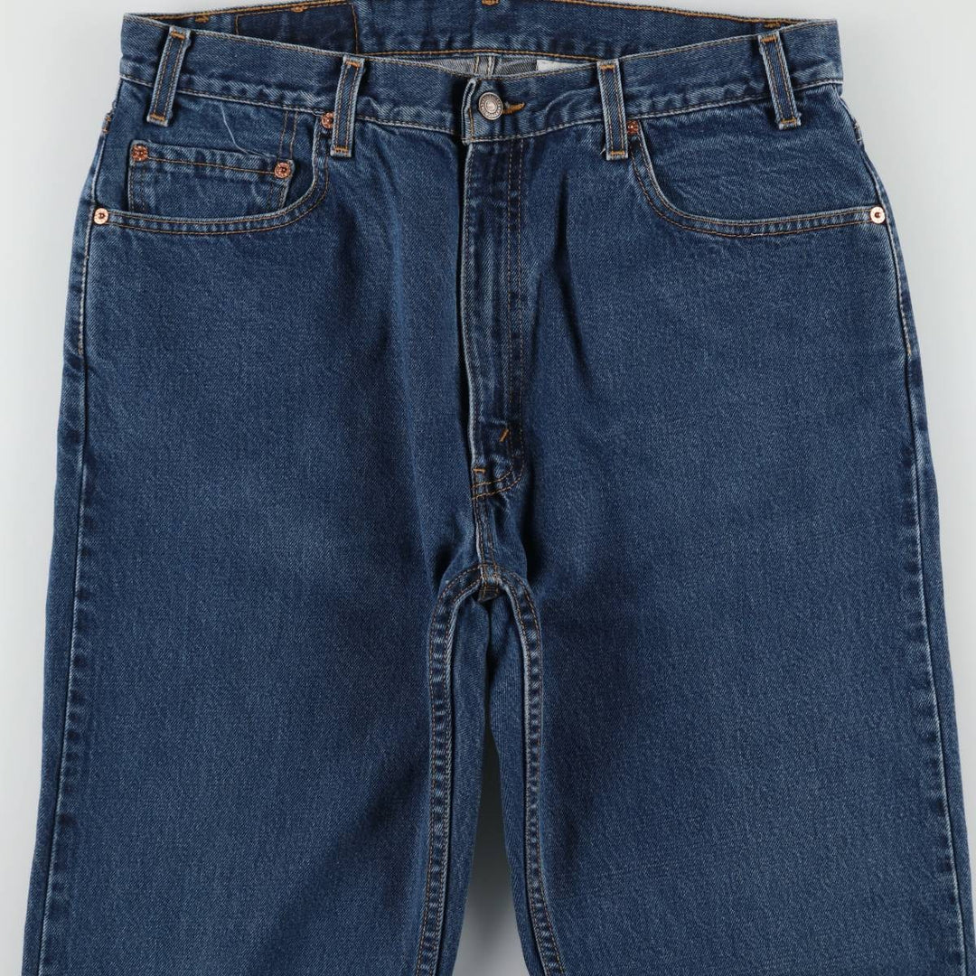 90'S Levi's 505 REGULAR FIT STRAIGHT LEG tapered denim pants for men, size W34, vintage cotton blue type Vintage Second Hand
