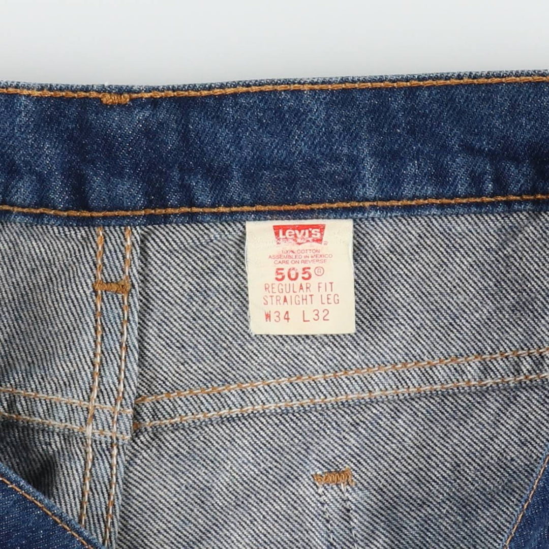 1990'S Levi's 505 Orange Tab Tapered Denim Pants, Men's Size W34 (approx.), Vintage cotton blue type Vintage Second Hand