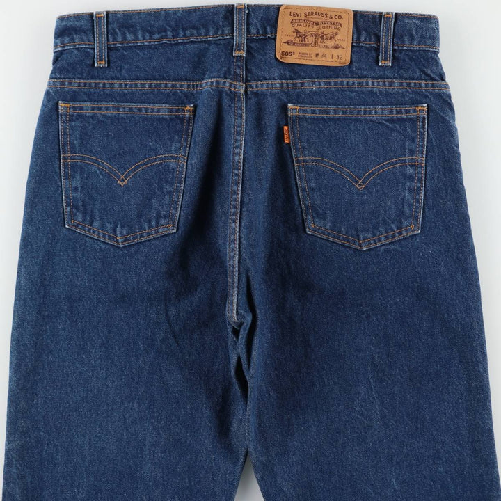 1990'S Levi's 505 Orange Tab Tapered Denim Pants, Men's Size W34 (approx.), Vintage cotton blue type Vintage Second Hand