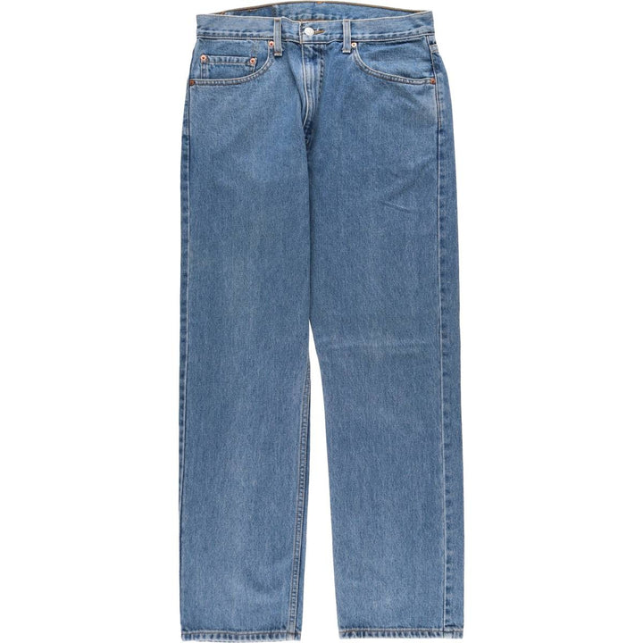 90'S Levi's 505 REGULAR FIT STRAIGHT LEG tapered denim pants for men, size W34, vintage cotton blue type Vintage Second Hand