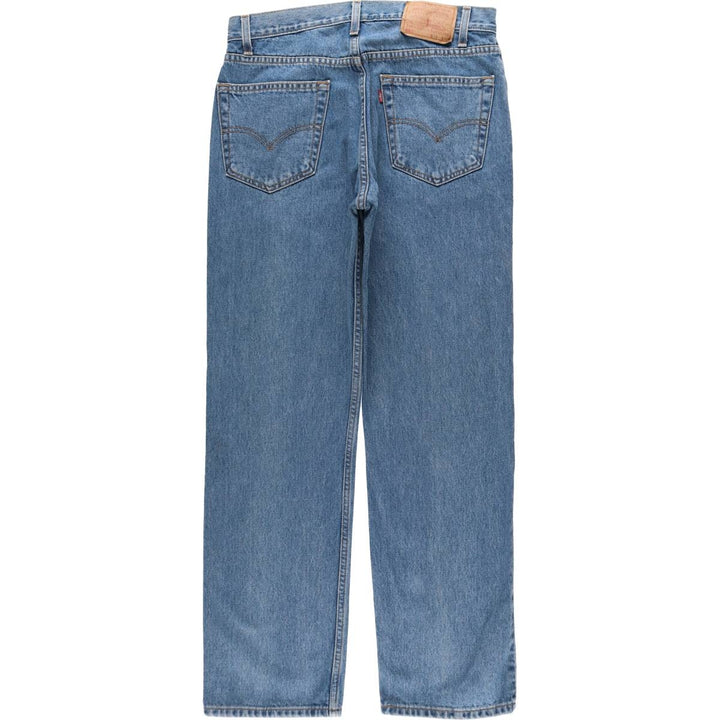 90'S Levi's 505 REGULAR FIT STRAIGHT LEG tapered denim pants for men, size W34, vintage cotton blue type Vintage Second Hand