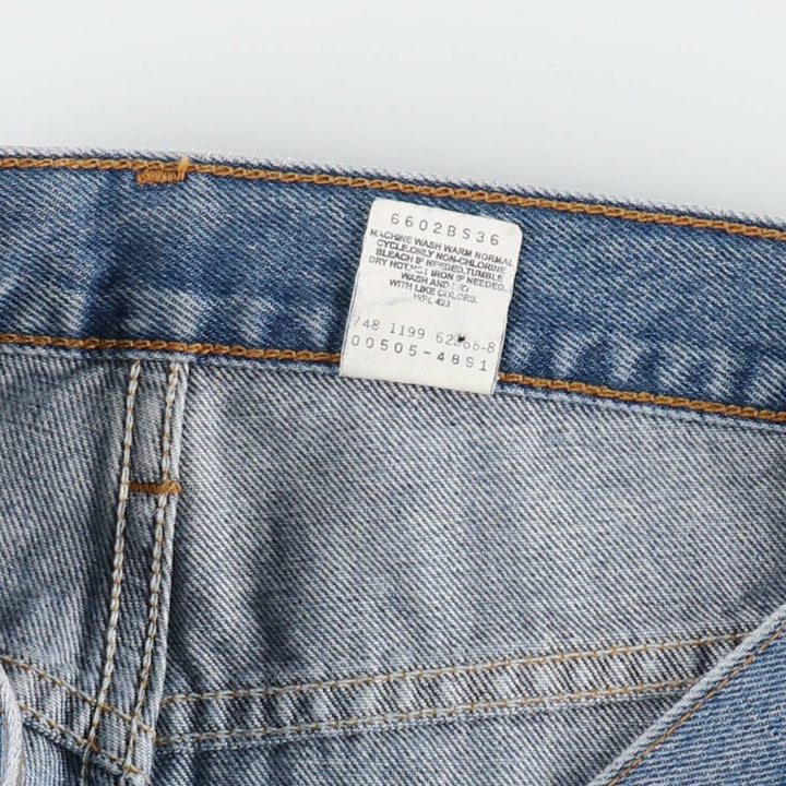 90'S Levi's 505 REGULAR FIT STRAIGHT LEG tapered denim pants for men, size W34, vintage cotton blue type Vintage Second Hand