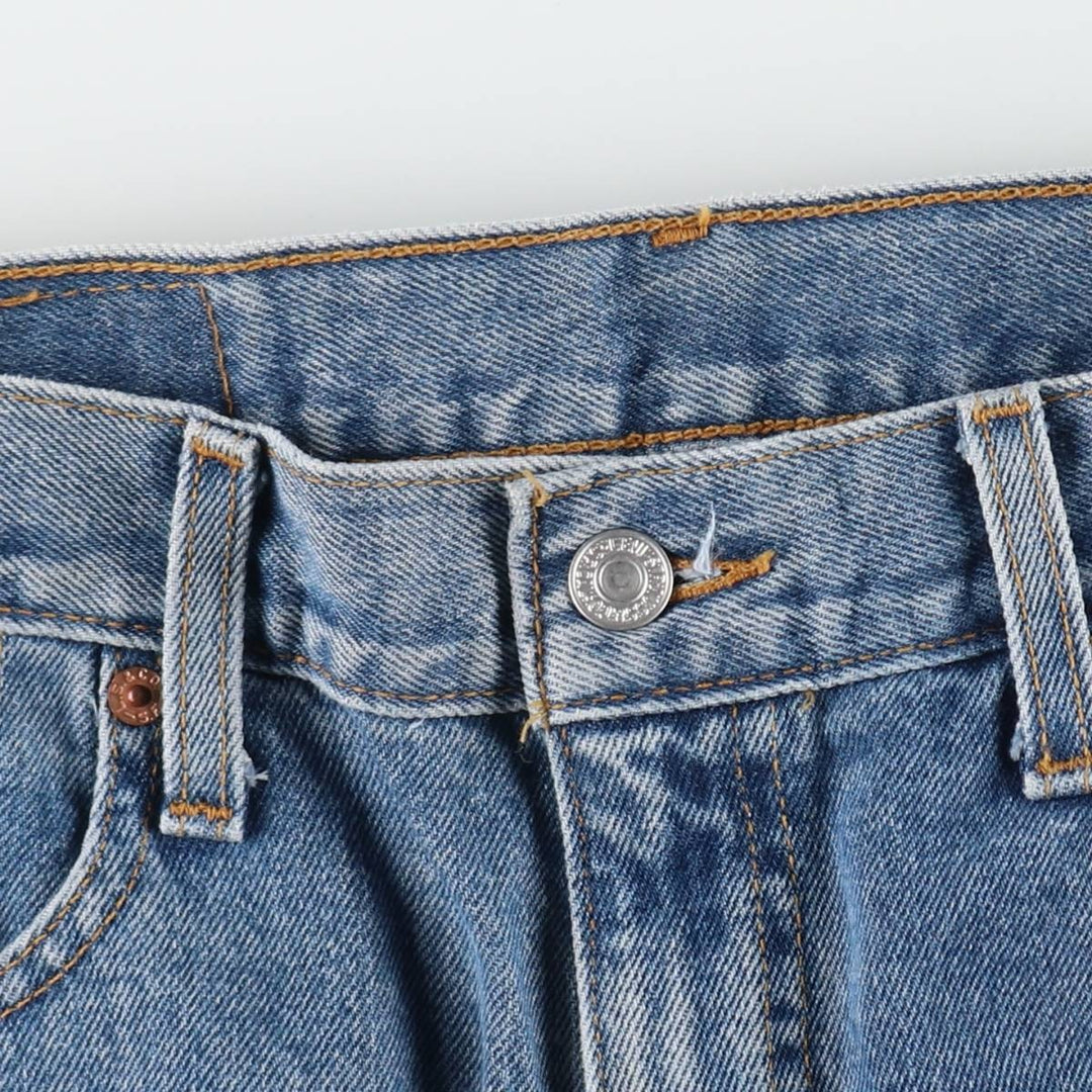 90'S Levi's 505 REGULAR FIT STRAIGHT LEG tapered denim pants for men, size W34, vintage cotton blue type Vintage Second Hand