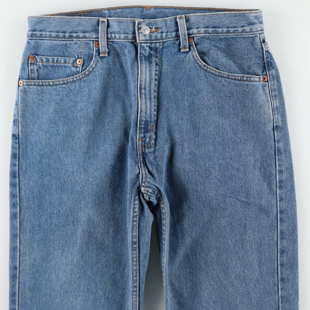90'S Levi's 505 REGULAR FIT STRAIGHT LEG tapered denim pants for men, size W34, vintage cotton blue type Vintage Second Hand