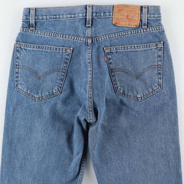 90'S Levi's 505 REGULAR FIT STRAIGHT LEG tapered denim pants for men, size W34, vintage cotton blue type Vintage Second Hand