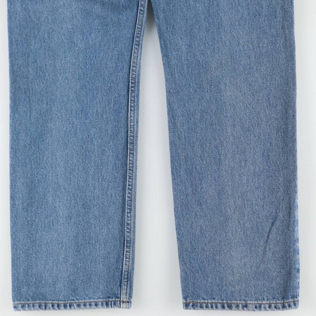 90'S Levi's 505 REGULAR FIT STRAIGHT LEG tapered denim pants for men, size W34, vintage cotton blue type Vintage Second Hand