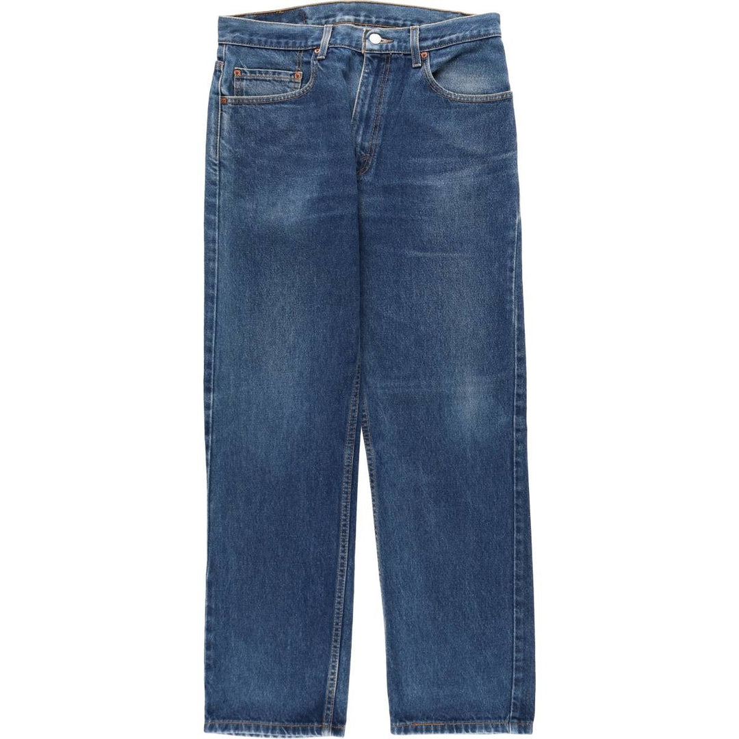 00'S Levi's 505 REGULAR FIT tapered denim pants for men, size w33 cotton blue type Vintage Second Hand