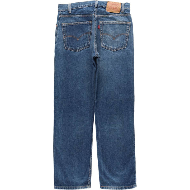 00'S Levi's 505 REGULAR FIT tapered denim pants for men, size w33 cotton blue type Vintage Second Hand