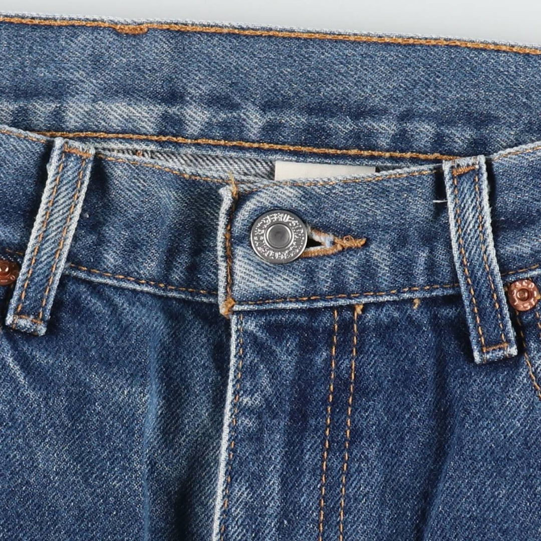 00'S Levi's 505 REGULAR FIT tapered denim pants for men, size w33 cotton blue type Vintage Second Hand