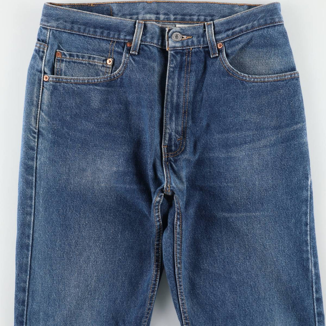 00'S Levi's 505 REGULAR FIT tapered denim pants for men, size w33 cotton blue type Vintage Second Hand