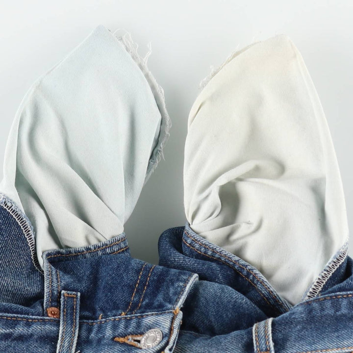 00'S Levi's 505 REGULAR FIT tapered denim pants for men, size w33 cotton blue type Vintage Second Hand