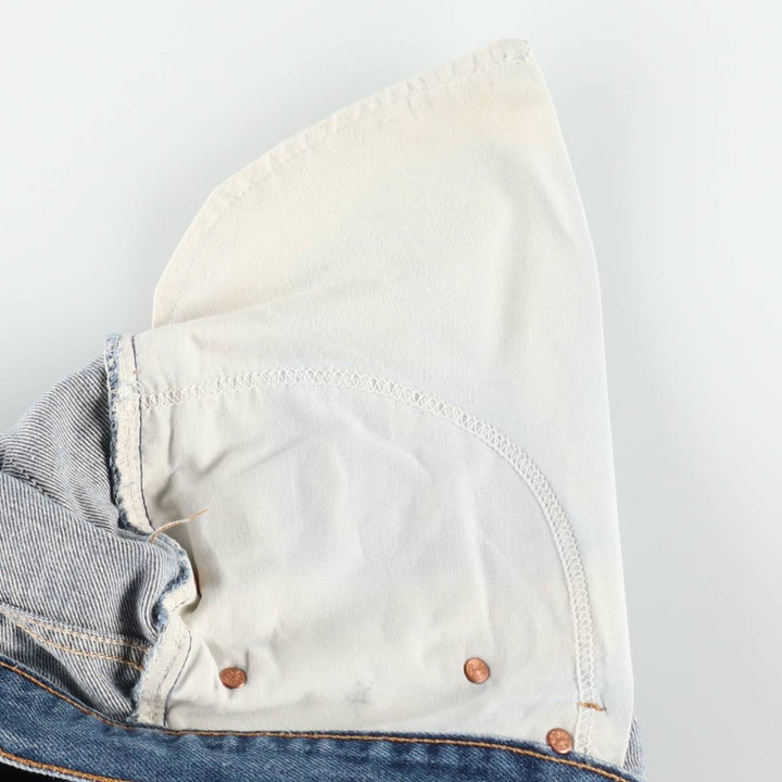 00'S Levi's 505 REGULAR FIT tapered denim pants for men, size w33 cotton blue type Vintage Second Hand