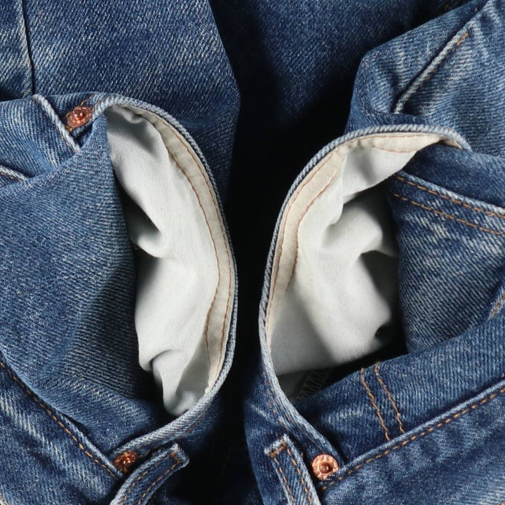 00'S Levi's 505 REGULAR FIT tapered denim pants for men, size w33 cotton blue type Vintage Second Hand