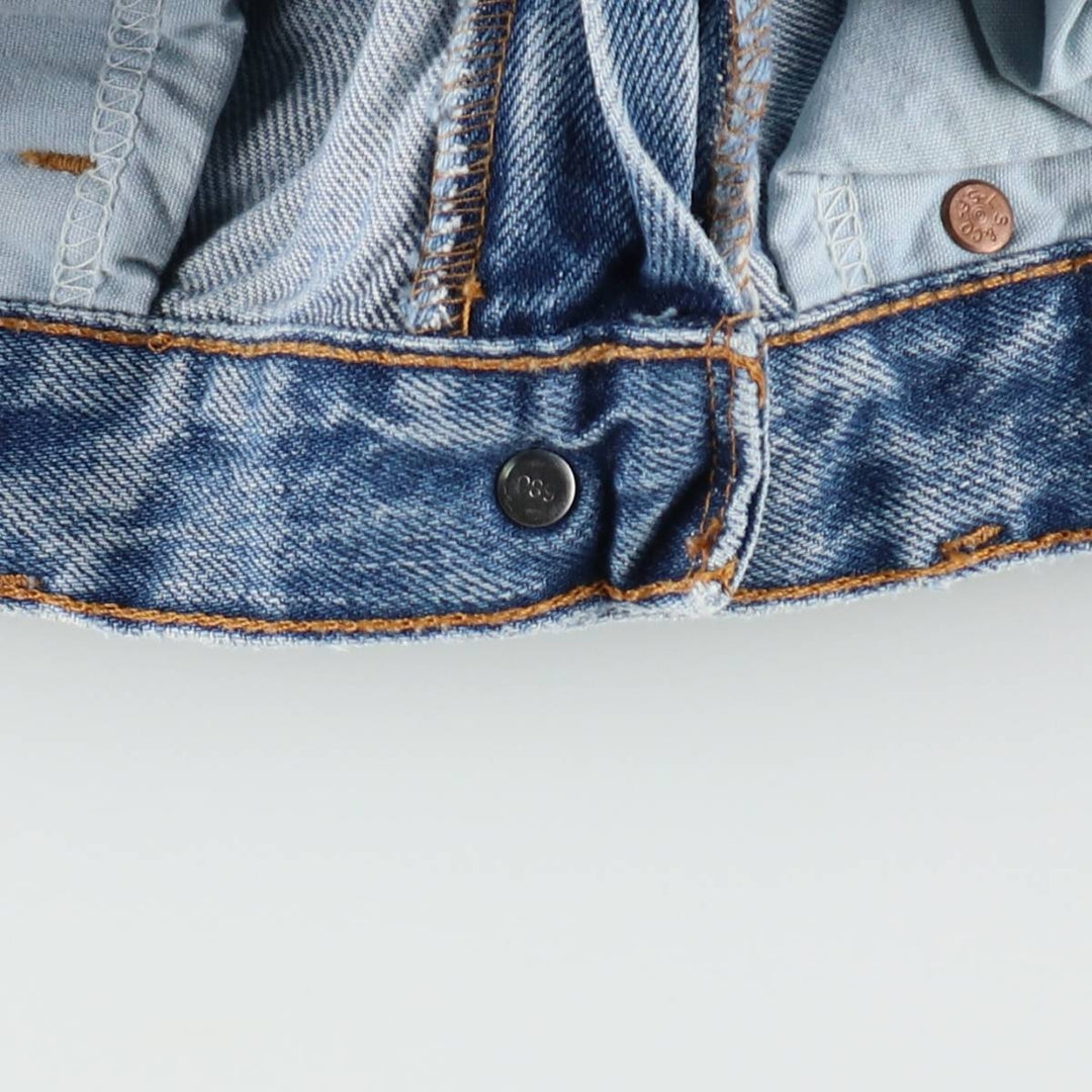 00'S Levi's 505 REGULAR FIT STRAIGHT LEG tapered denim pants for men, size w31 cotton blue type Vintage Second Hand